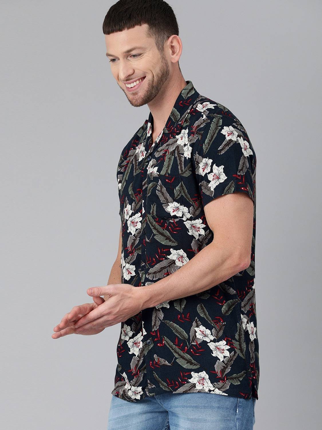 THE BEAR HOUSE Men Printed Casual Multicolor Shirt