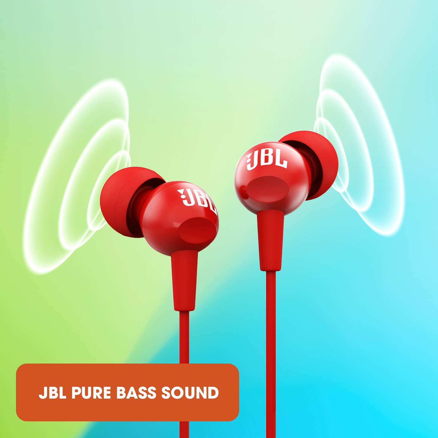 JBL C150SI Red Wired Earphones with Remote - Image 2