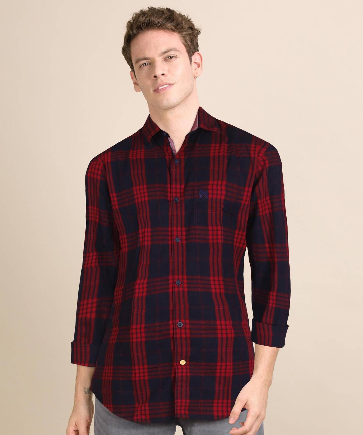 Academy By Van Heusen Men Checkered Casual Multicolor Shirt