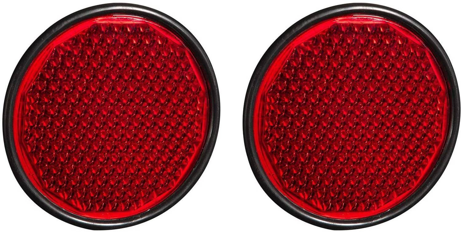 Allpartssource Round Shape Red Reflex Reflector Set For MF Tractor Car Reflector Light