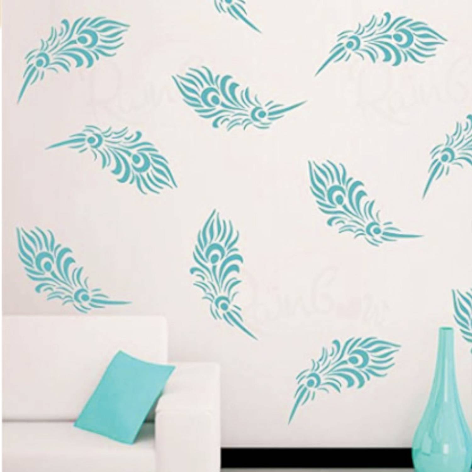 AMAZINGDECOR Mayuri Art Wall Stencil Reusable Wall Painting Stencil for Home Decoration Wall Stencil Stencil (Pack of 1, Mayuri Art) Bird Stencil Stencil (Pack of 1, Mayuri Art Pattern) Mayuri Art Stencil