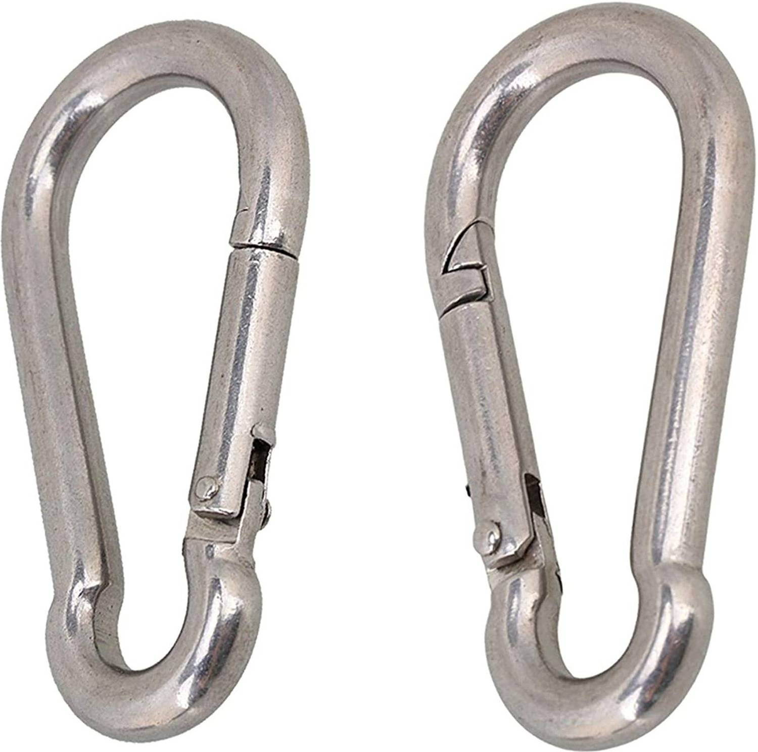 ASHRAFI 304 Stainless Steel Spring Snap Hook Locking Carabiner