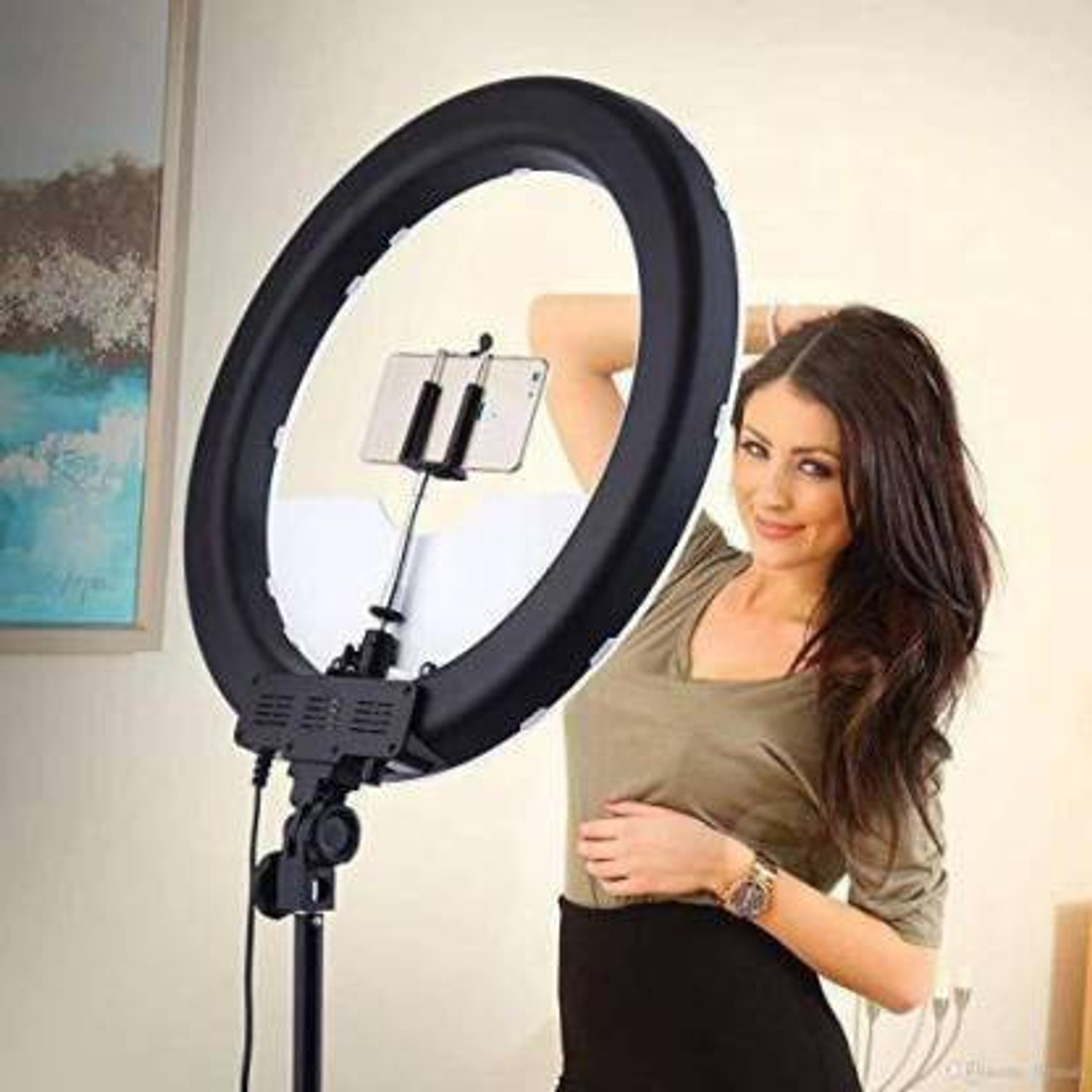 Image of ZOPHORUS Selfie Ring Light with Tripod Stand for Live Stream-LED, Video maker & for Flash