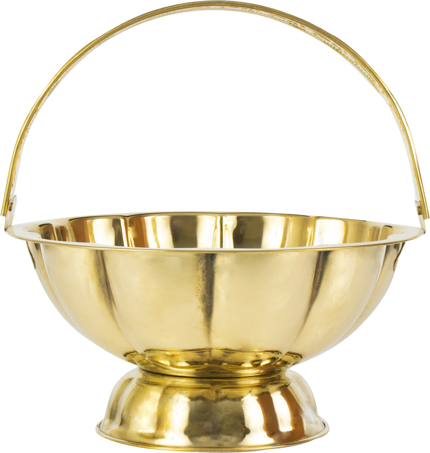Image of Spillbox Traditional Handcrafted Lakshmi Brass Flower basket for Pooja /Worship-LOTUS Brass