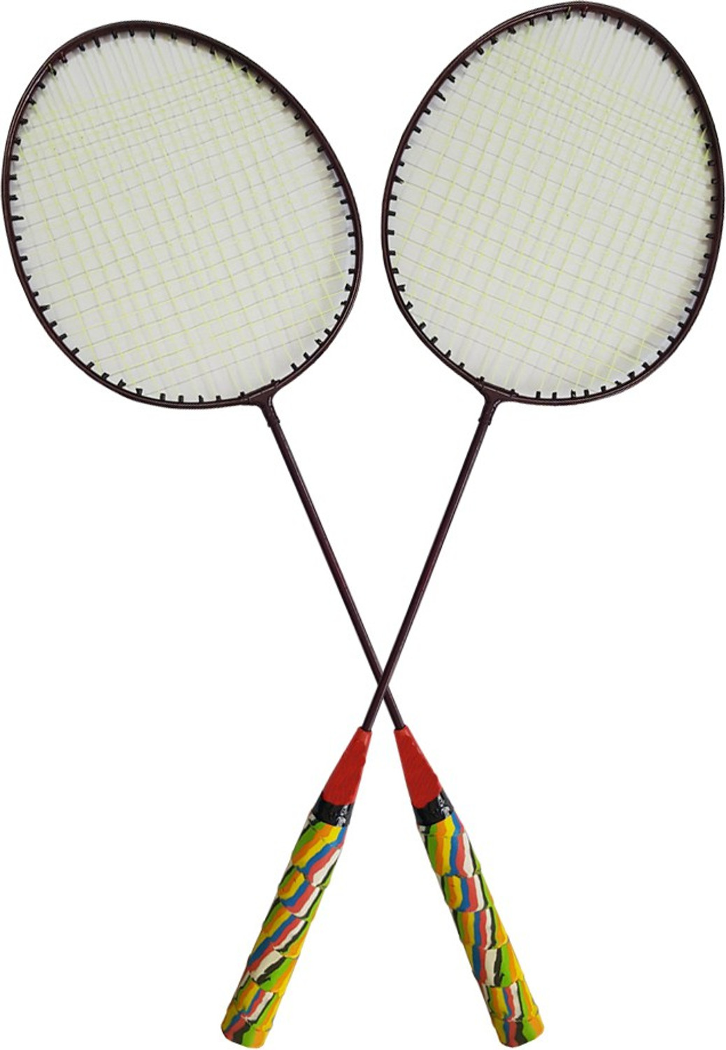 Image of Scorpion Set of Badminton Racket Set, Pair of Racket, Lightweight & Sturdy Multicolor Strung Badminton Racquet