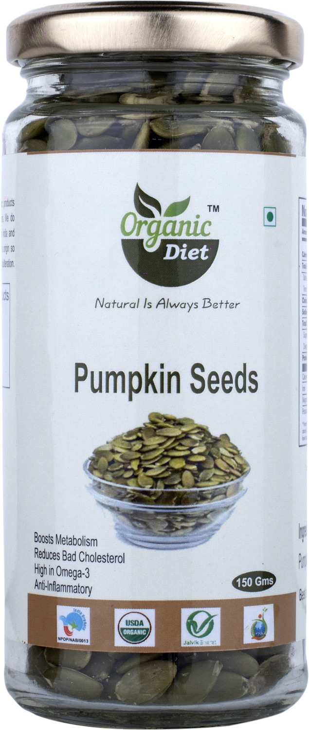 Image of organic diet Organic Diet Organic Pumpkin Seed 150 gms Pumpkin Seeds