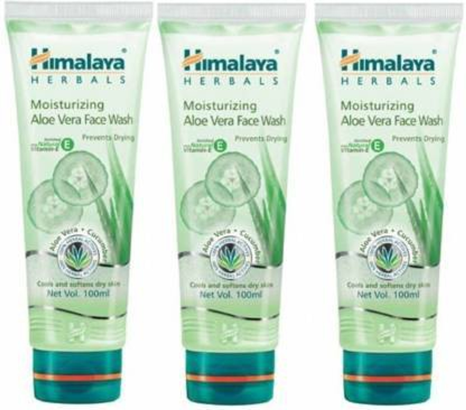 Image of HIMALAYA Moisturizing Aloe Vera - (Pack of 3) Face Wash