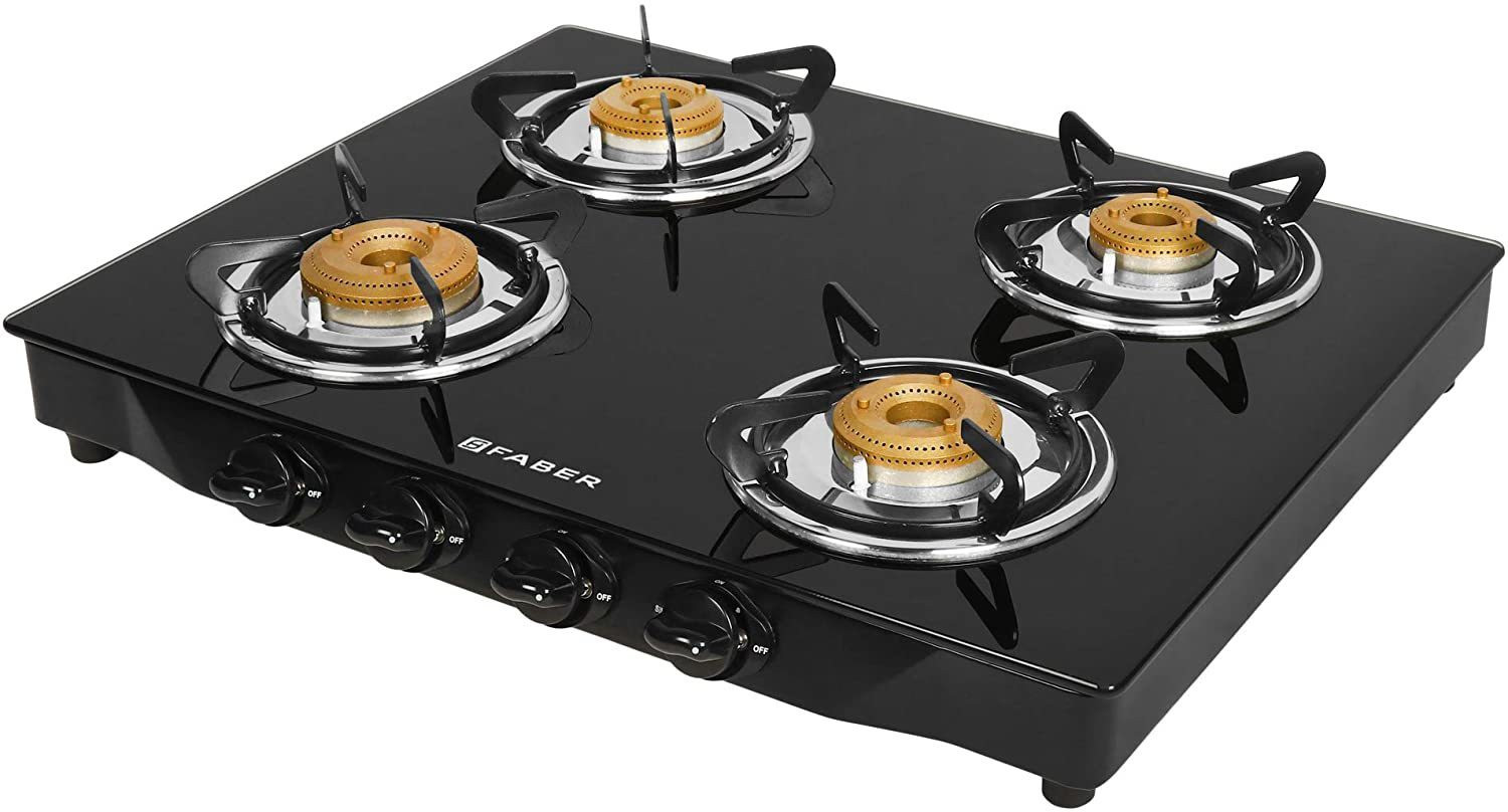 Image of FABER Jumbo 4BB BK AI Glass Automatic Gas Stove