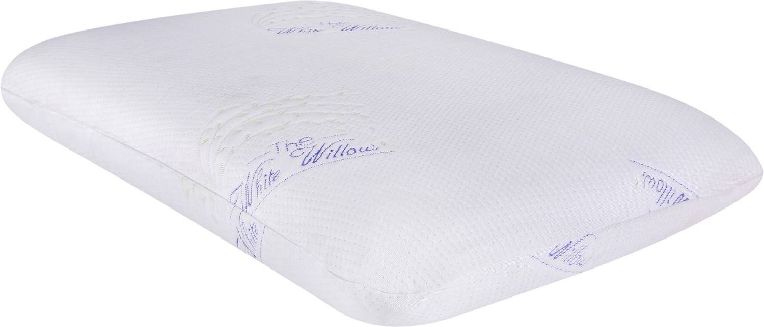 Image of The White Willow Memory Foam, Air Sleeping Pillow Pack of 1 Motifs Queen Size Neck and Back Pain Relief Ventilated Active
