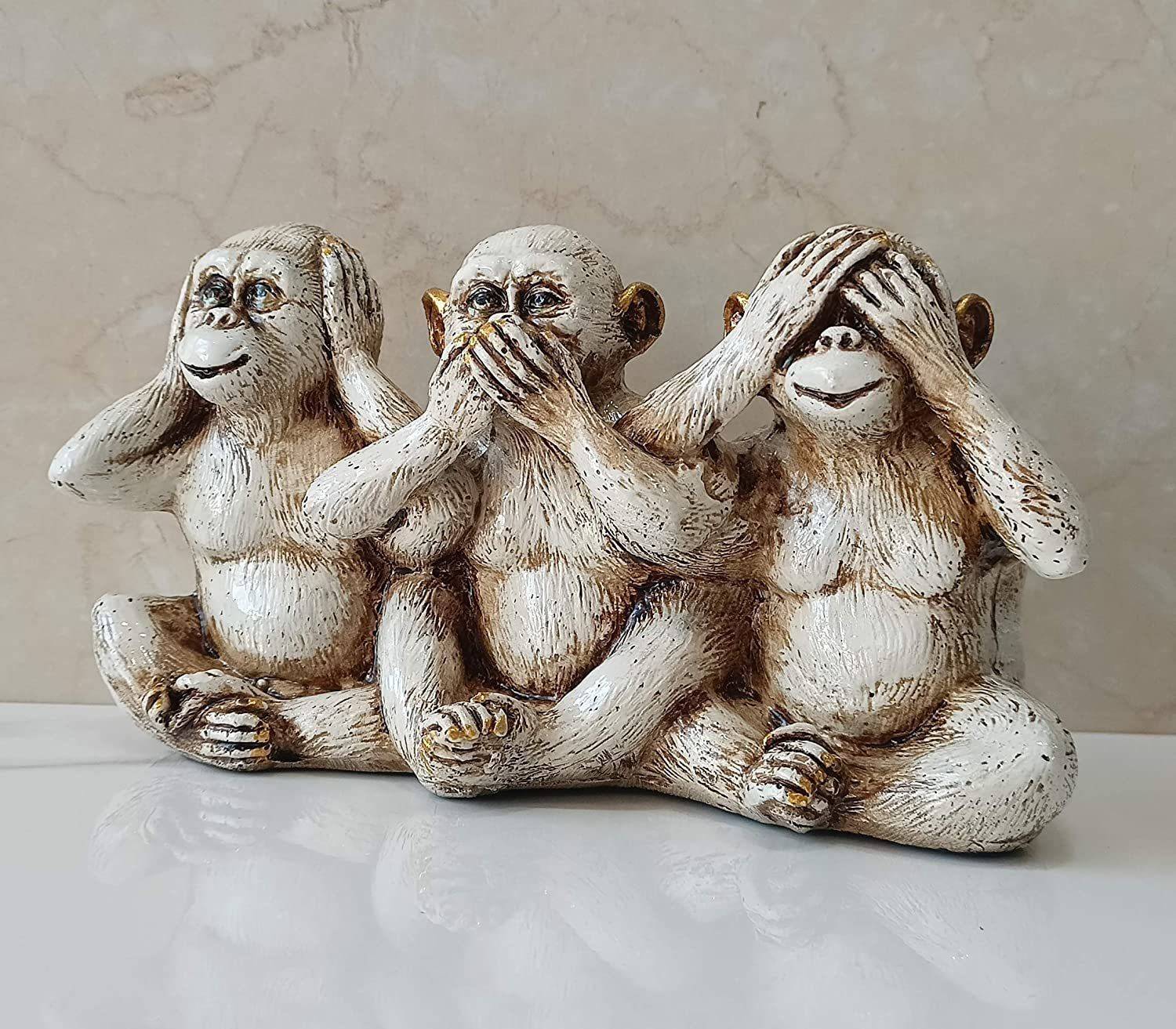 CraftVatika Monkey of Mahatma Gandhi Showpiece Gandhiji 3 Monkeys