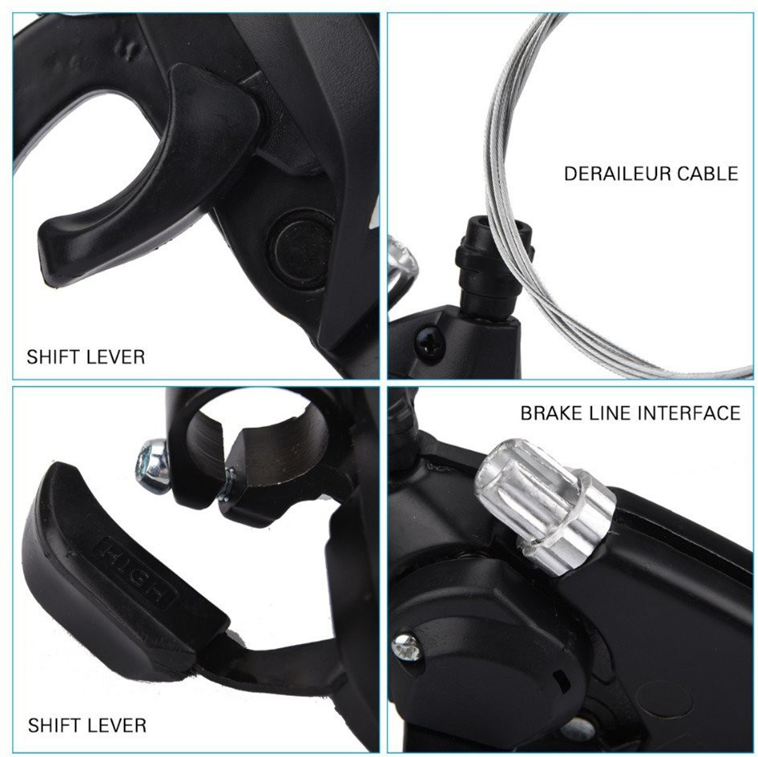Image of RESHNE 2Pcs /Pair MTB Bicycle Break Gear Shifter Brake 3 X 7 21 Speed Mountain Bike Bicycle Brake Disk