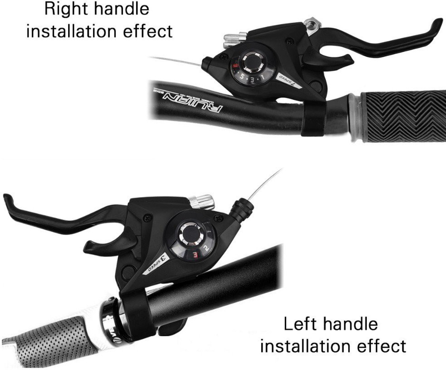 Image of RESHNE 2Pcs /Pair MTB Bicycle Break Gear Shifter Brake 3 X 7 21 Speed Mountain Bike Bicycle Brake Disk