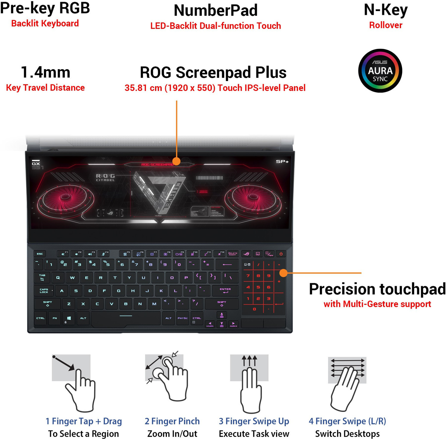 Image of ASUS ROG Zephyrus Duo 15 SE AMD Ryzen 9 Octa Core 5900HX - (32 GB /2 TB SSD /Windows 10 Home /16 GB Graphics /NVIDIA GeForce RTX 3080 /300 Hz) GX551QS-HF151TS Gaming Laptop