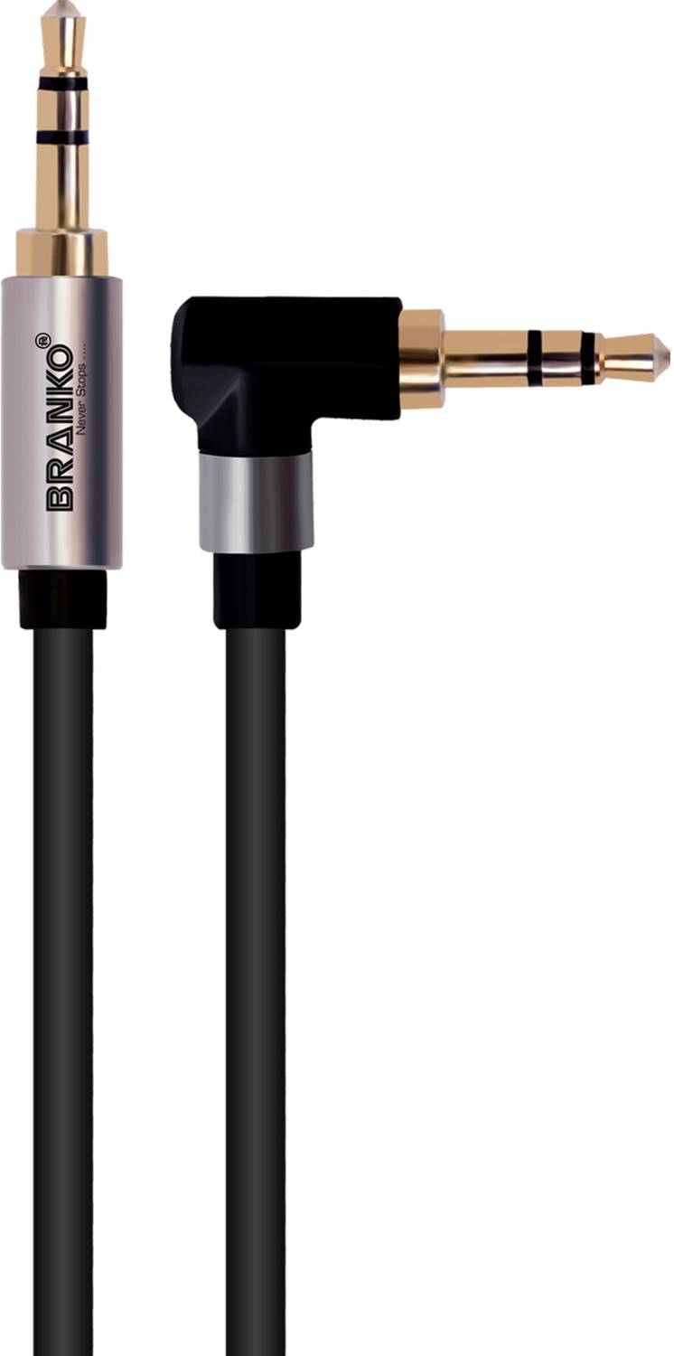 Branko AUX Cable 1.5 m AX-207 3.5 mm Audio 90 Degree 1.5m Aux (Co