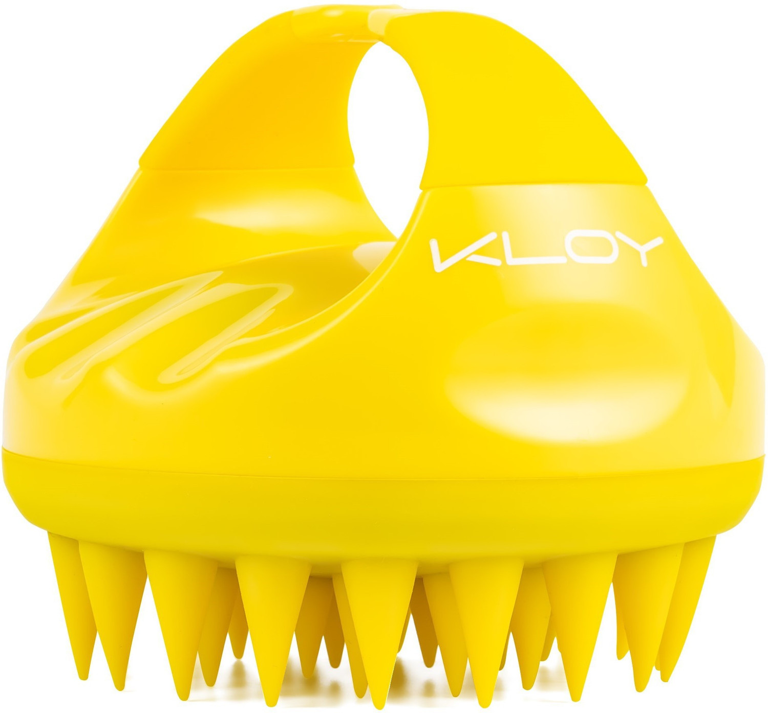 Image of KLOY Hair Scalp Massager Exfoliator Shampoo Brush with Soft Silicone Bristles Anti Dandruff- Yellow