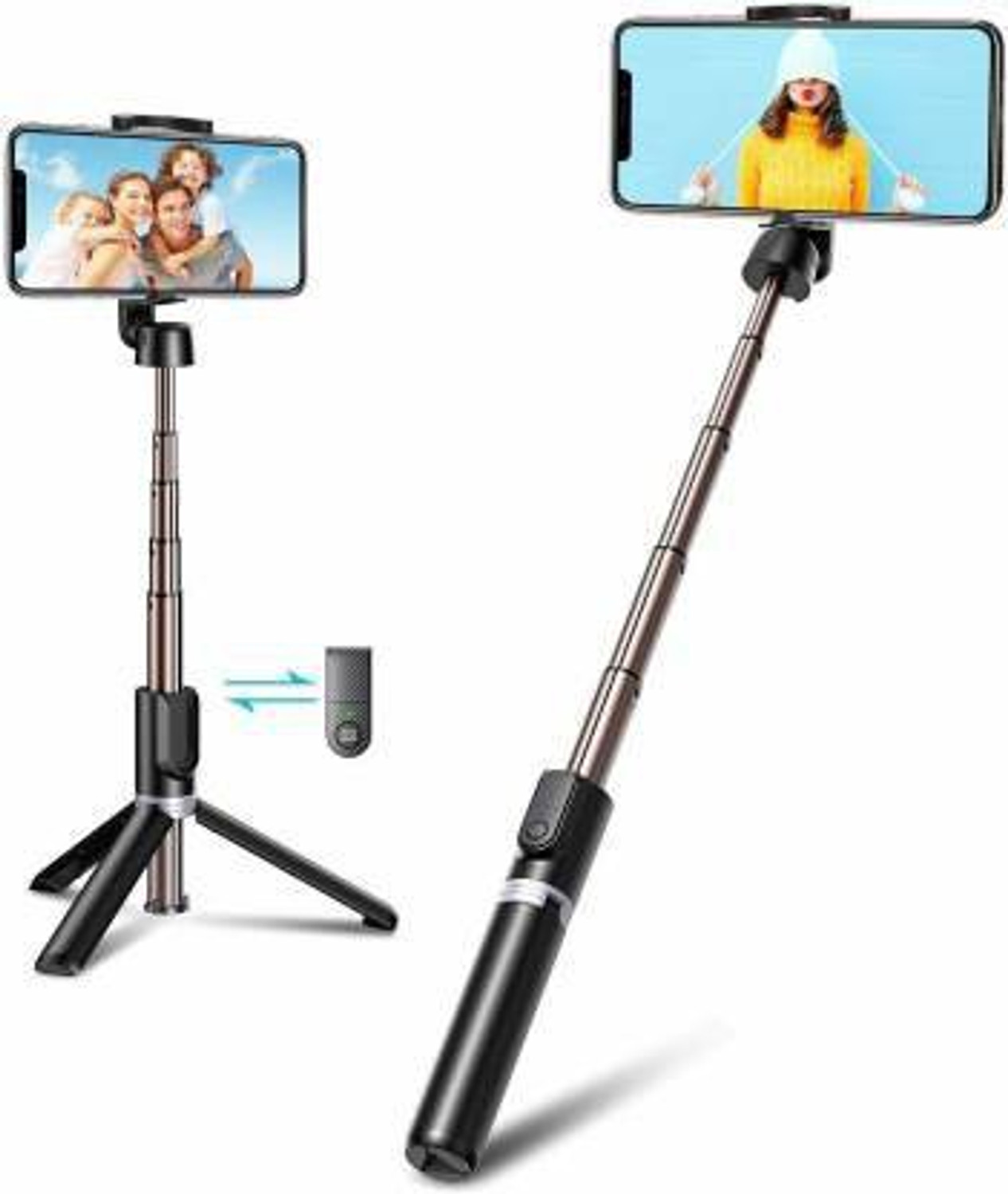 Image of ftcome High Quality 3in1 Selfie Stick multi-function Wireless Bluetooth XT-01 , XT-02 Selfie Stick with Remote Shutter 360 Rotate Extendable Handheld Foldable Mini Tripod Stand Foldable, selfie stick, tripod, bluetooth shutter for Smartphones Tripod, Tripod Kit, Monopod, Monopod Kit, Tripod Ball Head, Tripod Bracket, Tripod Clamp