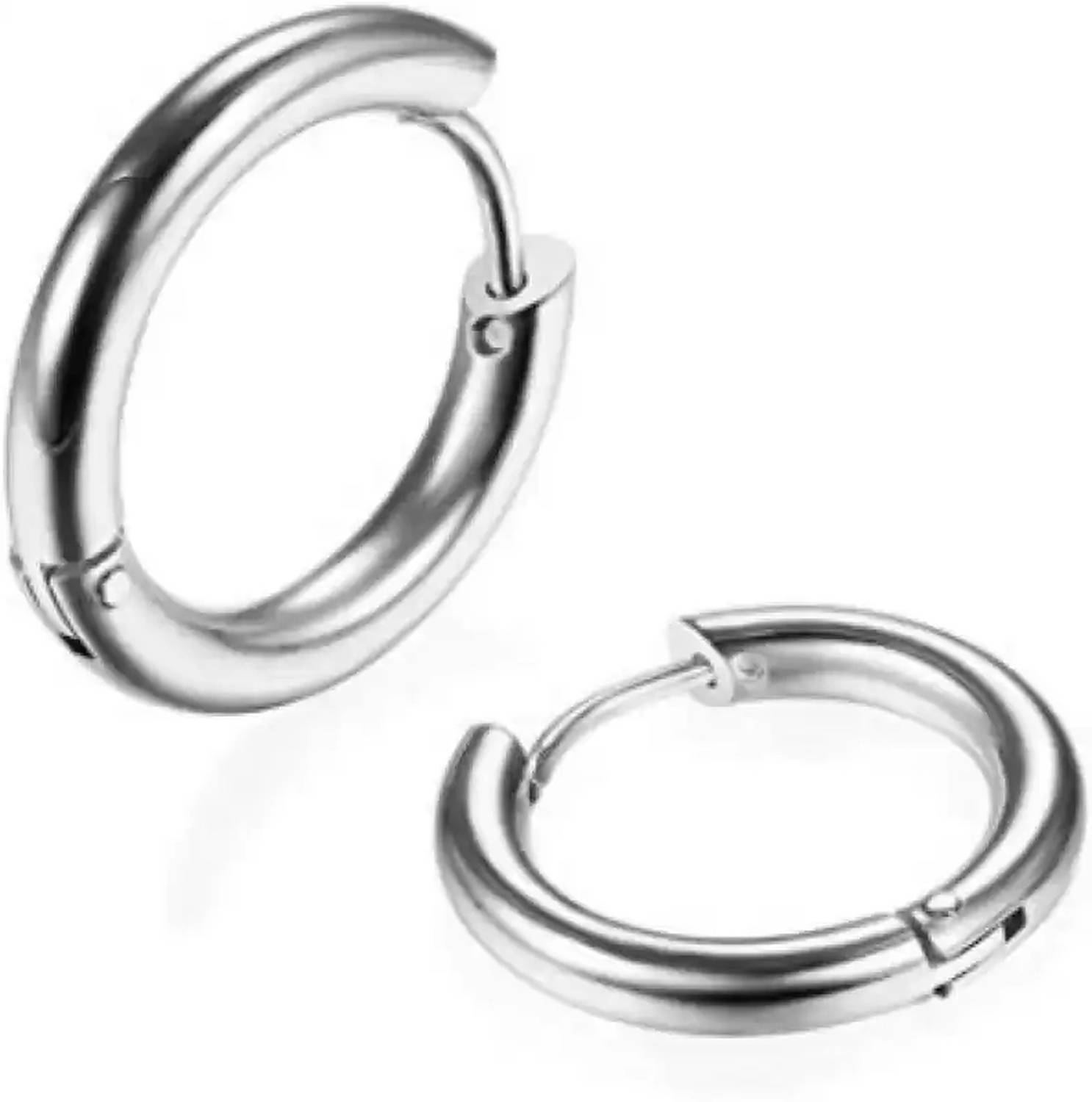 Lila Lila Fashion Jewellery Mens & Women Valentine Hoop Bali Earring Pressing Earring Stainless Steel Hoop Earring