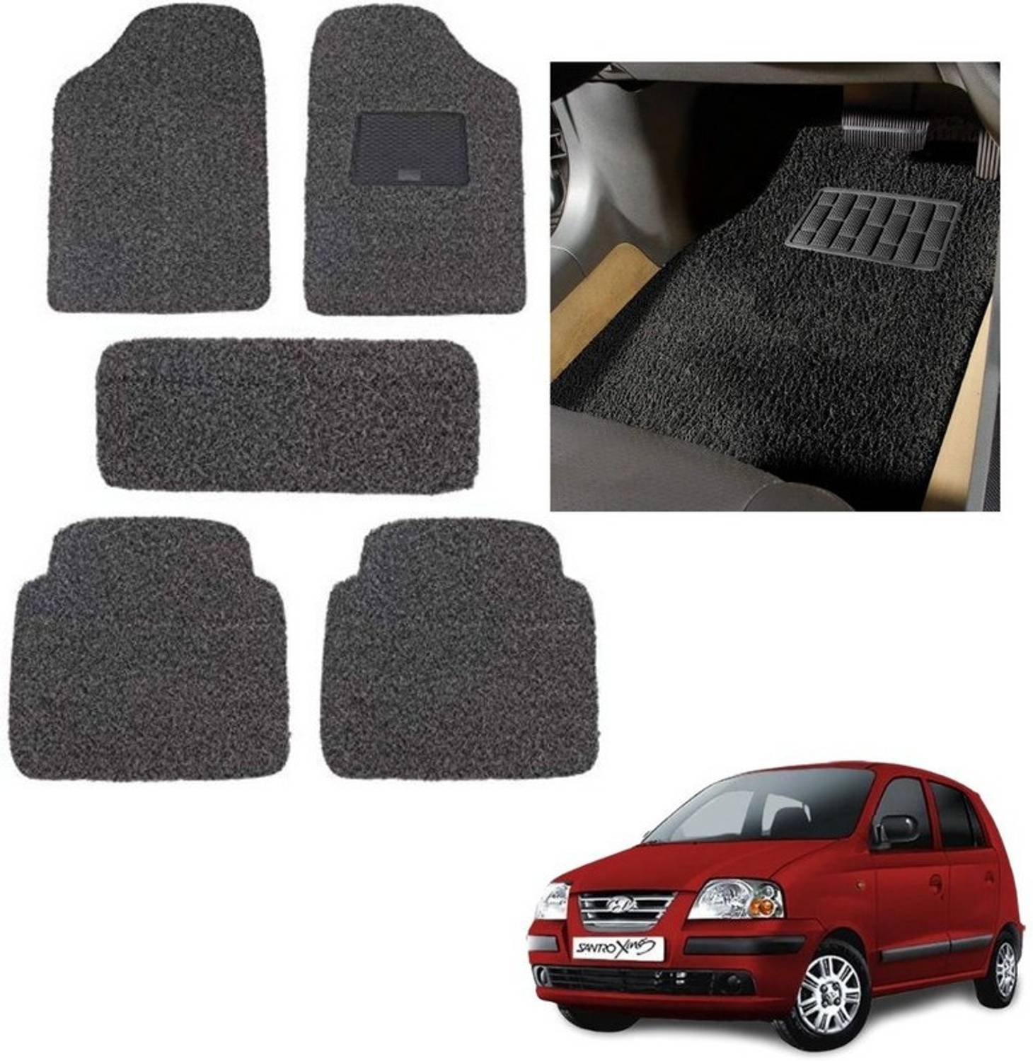 autokaar PVC, Rubber Standard Mat For Hyundai Santro Xing