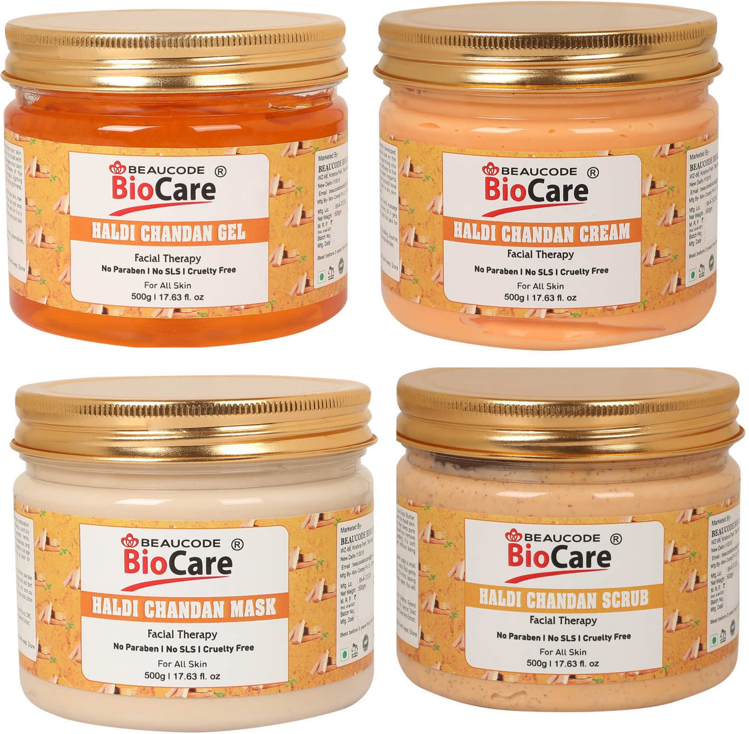 Image of BEAUCODE BioCare Haldi Chandan Facial Kit For Women & Men For All Skin Types