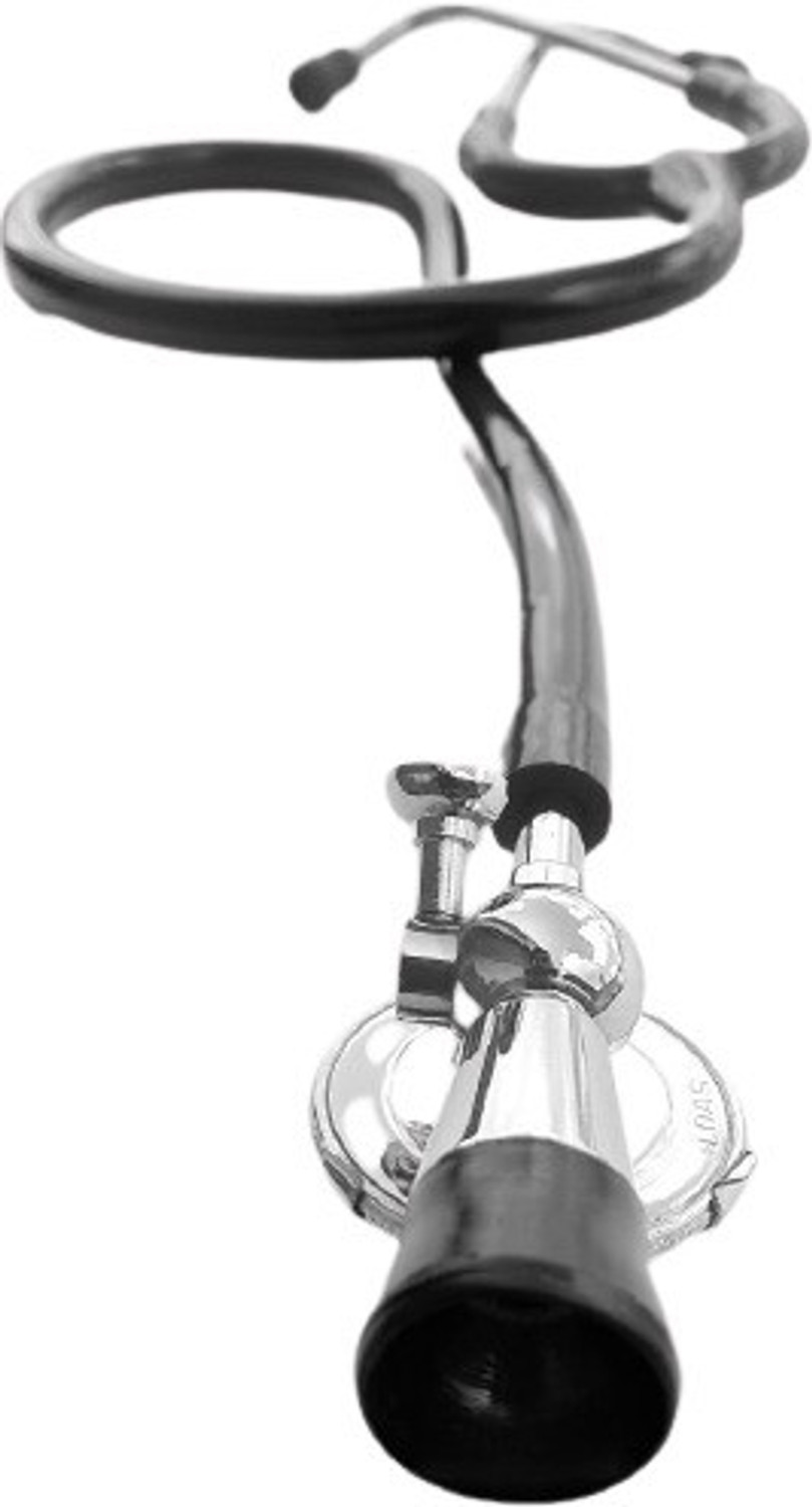 Image of H DASS Stethoscope With Fetoscope Black 55 cm Adult Acoustic Stethoscope
