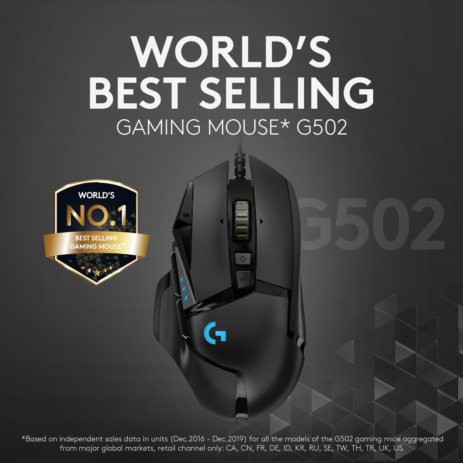 Image of Logitech G502 Hero Wired Ambidextrous Optical Gaming Mouse 25K Sensor, Adj DPI Upto 25600, RGB, 11 Programmable Buttons