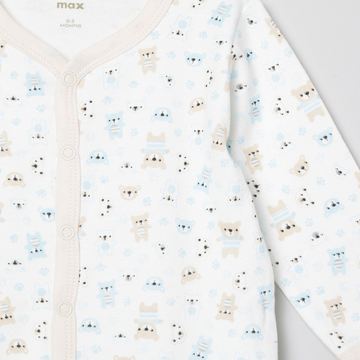 Image of MAX Baby Boys Multicolor Sleepsuit