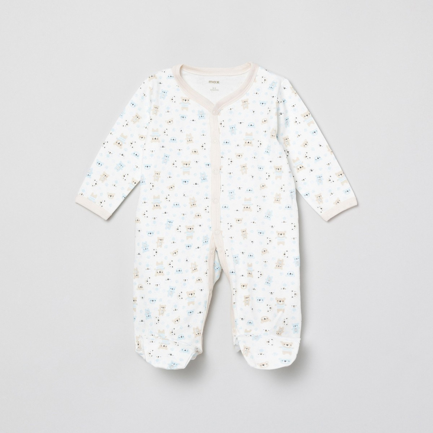 Image of MAX Baby Boys Multicolor Sleepsuit
