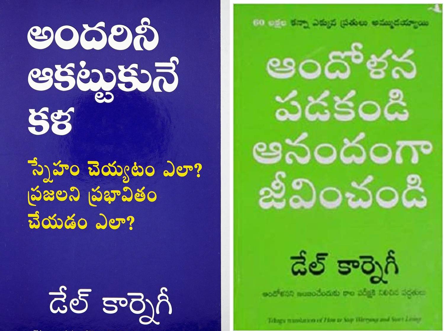 Andharini Aakattukune Kala, Aandolana Padakandi Aanandangaa Jeevinchandi (How Win Friends And Influence People, How To Stop Worrying And Start Living ) Combo