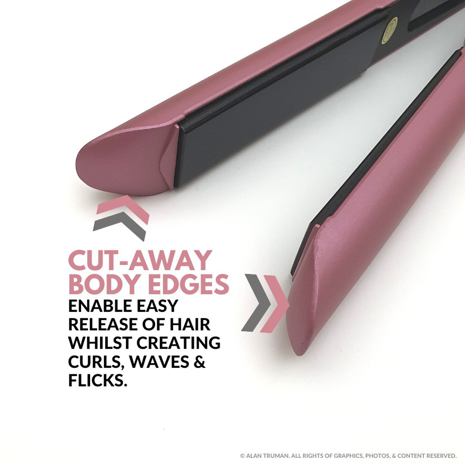 Image of Alan Truman AT-104 Soft Pink Tourmaline Ceramic Hair Straightener