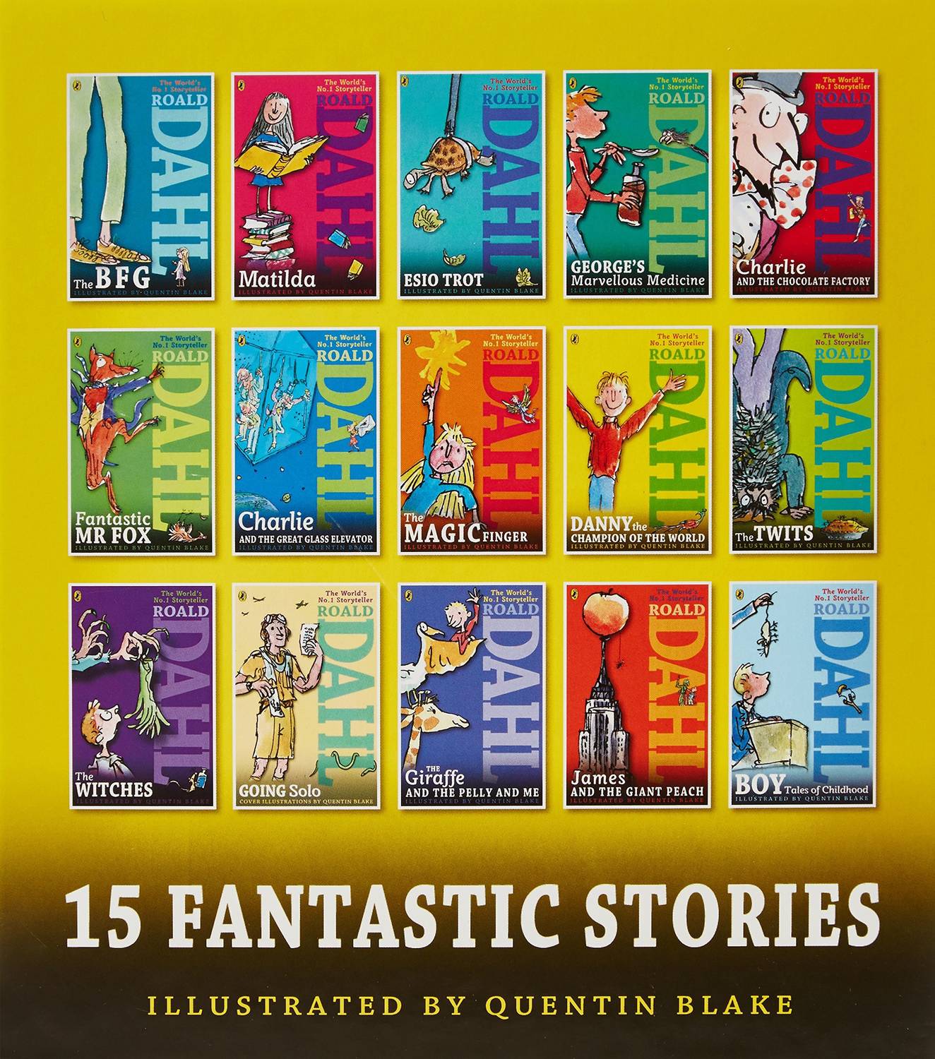 Roald Dahl Collection 15 Fantastic Stories Box Set Paperback