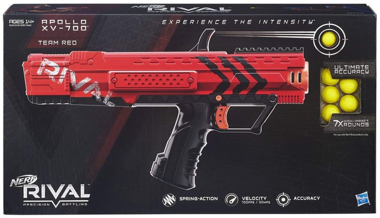Nerf Rival Apollo XV-700 Blaster (Red), For Kids, Teens, Adults