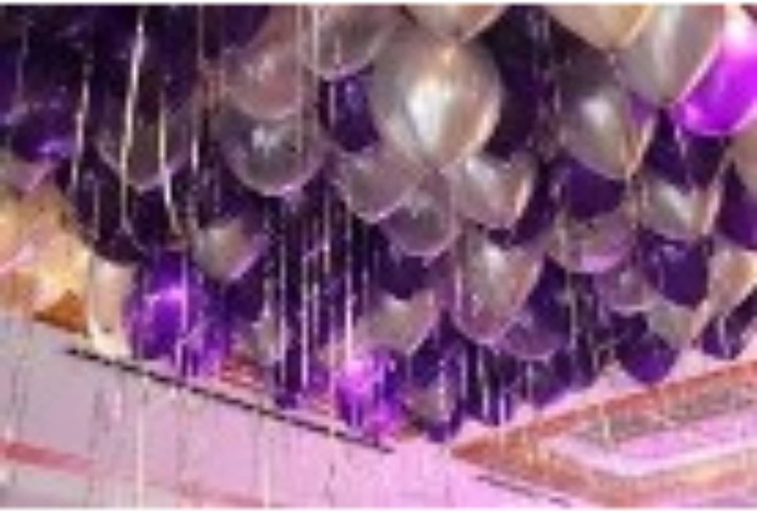 ACOME Solid Metallic Good Quality Ballons Pack of 100 (purlpe & silver) Balloon