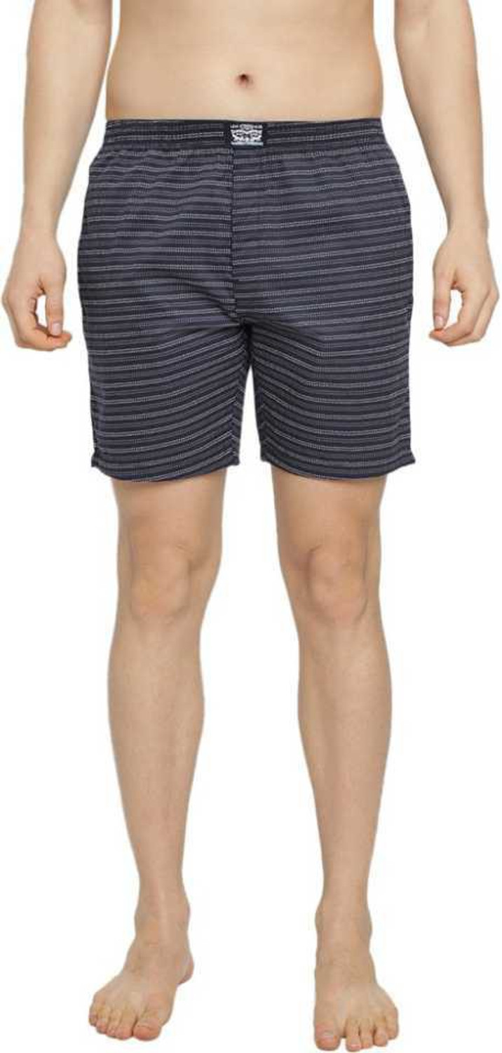 LEVI'S 023 Premium Soft Cotton Woven Printed with Side Pockets Striped Men Boxer