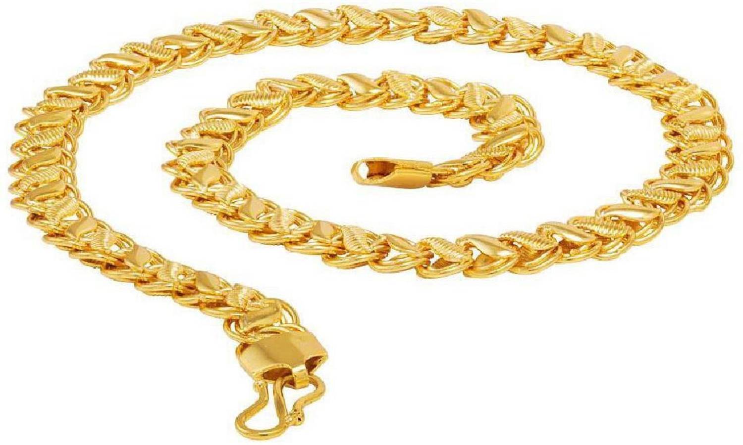 3SIX5 Artificial Classic Plain Gold-plated Plated Brass Chain
