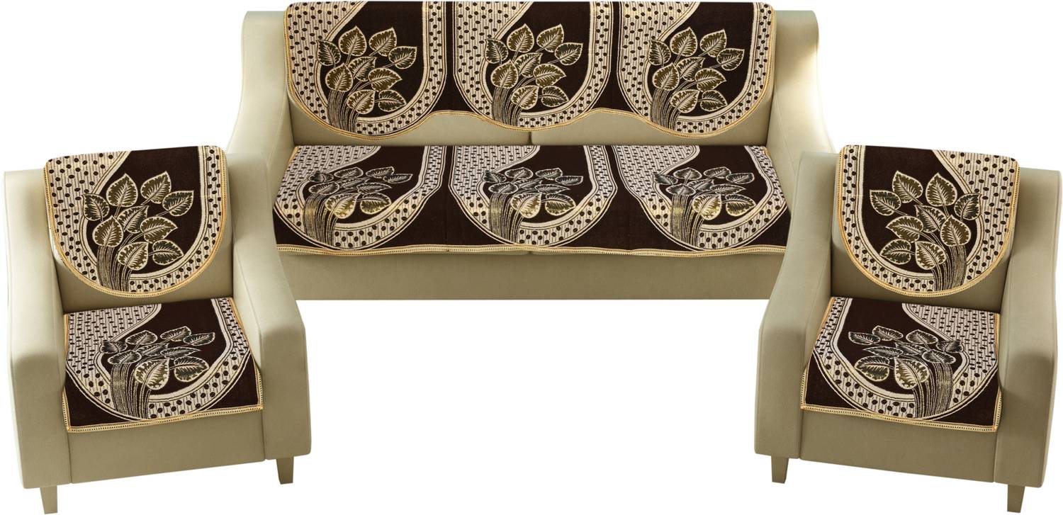 AK Decor Cotton 3+1+1 Seater Sofa Floral Cover
