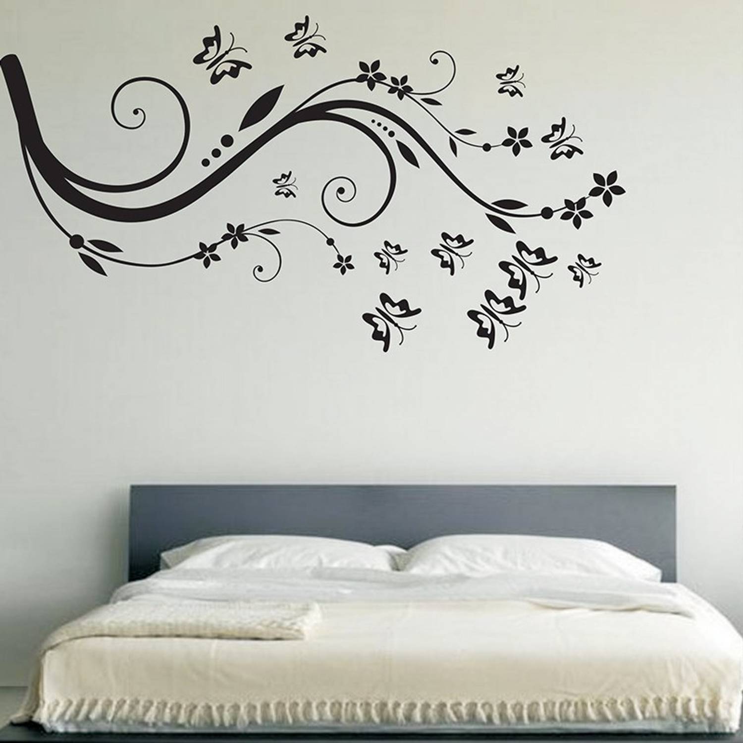 AMAZINGDECOR Waveyard Floret Wall Decor Wall Stencil Wall Stencil Wall Art Stencil Reusable Wall Stencil for Home / Office Decoration Wall Stencil Stencil (Pack of 1) Butterfly on the tree Stencil (Pack of 1, Butterfly Tree) Wall stencil Stencil