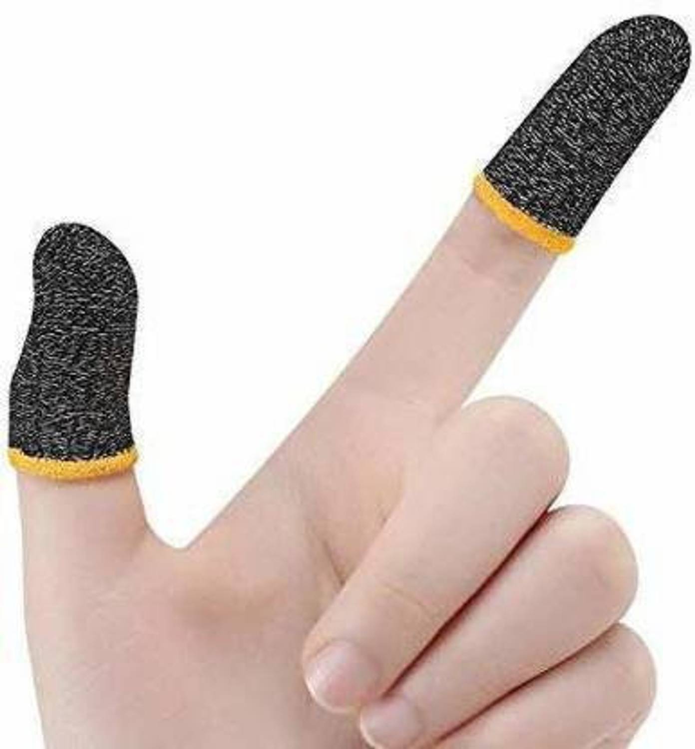 AMB New Pair Breathable Mobile Finger Sleeve Press Trigger Game Controller Sweatproof Gloves for PUBG Mobile Phone Gaming-Black Gaming Accessory Kit (Multicolor,for PUBG game)  Gaming Accessory Kit