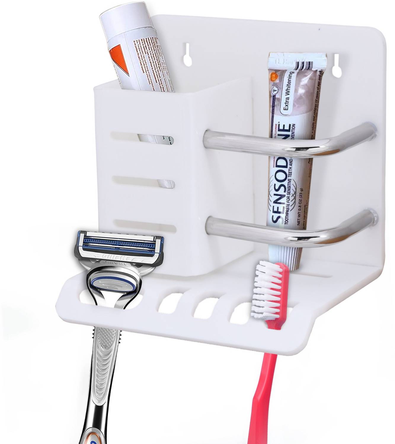 bahulya High Grade Acrylic Multipurpose Tooth Brush Holder/Stand/Tumbler for Bathroom Accessories Acrylic, Steel Toothbrush Holder