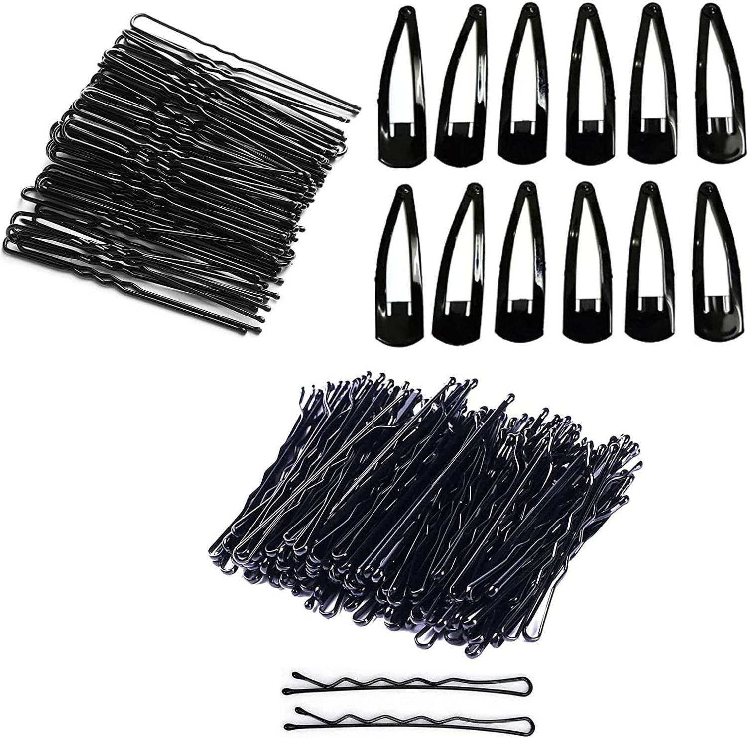 AKADO Metal tic tac beauty stylish hair clips bobby hair accessories for women girls for 50 pcs u-pin, 50 pcs hair dresser clip, 12 pcs tic tak pin Hair Clip