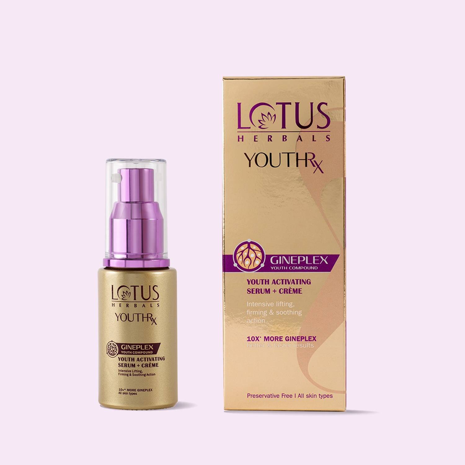 LOTUS HERBALS YouthRx Anti Ageing Activating Face Serum + Cream (