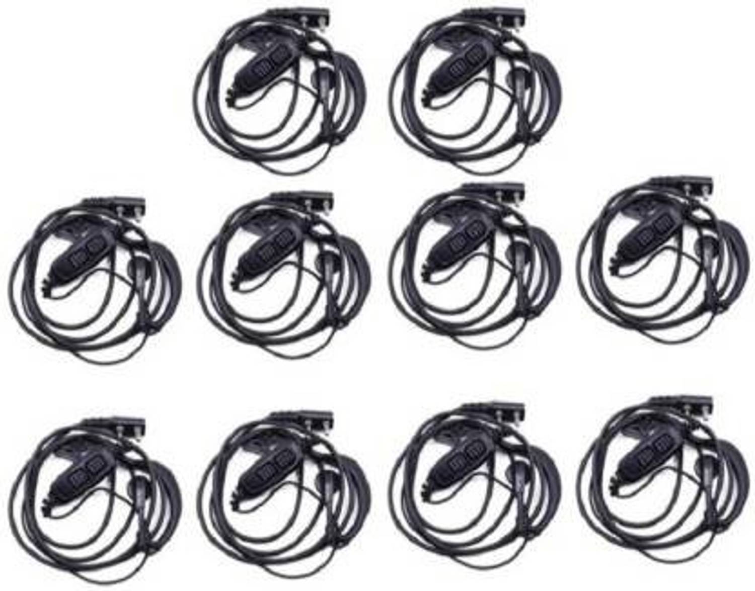 SNARIYOVSN (10 Pcs) Headset For WalkieTalkie UV-5R UV-8D BF-888S.