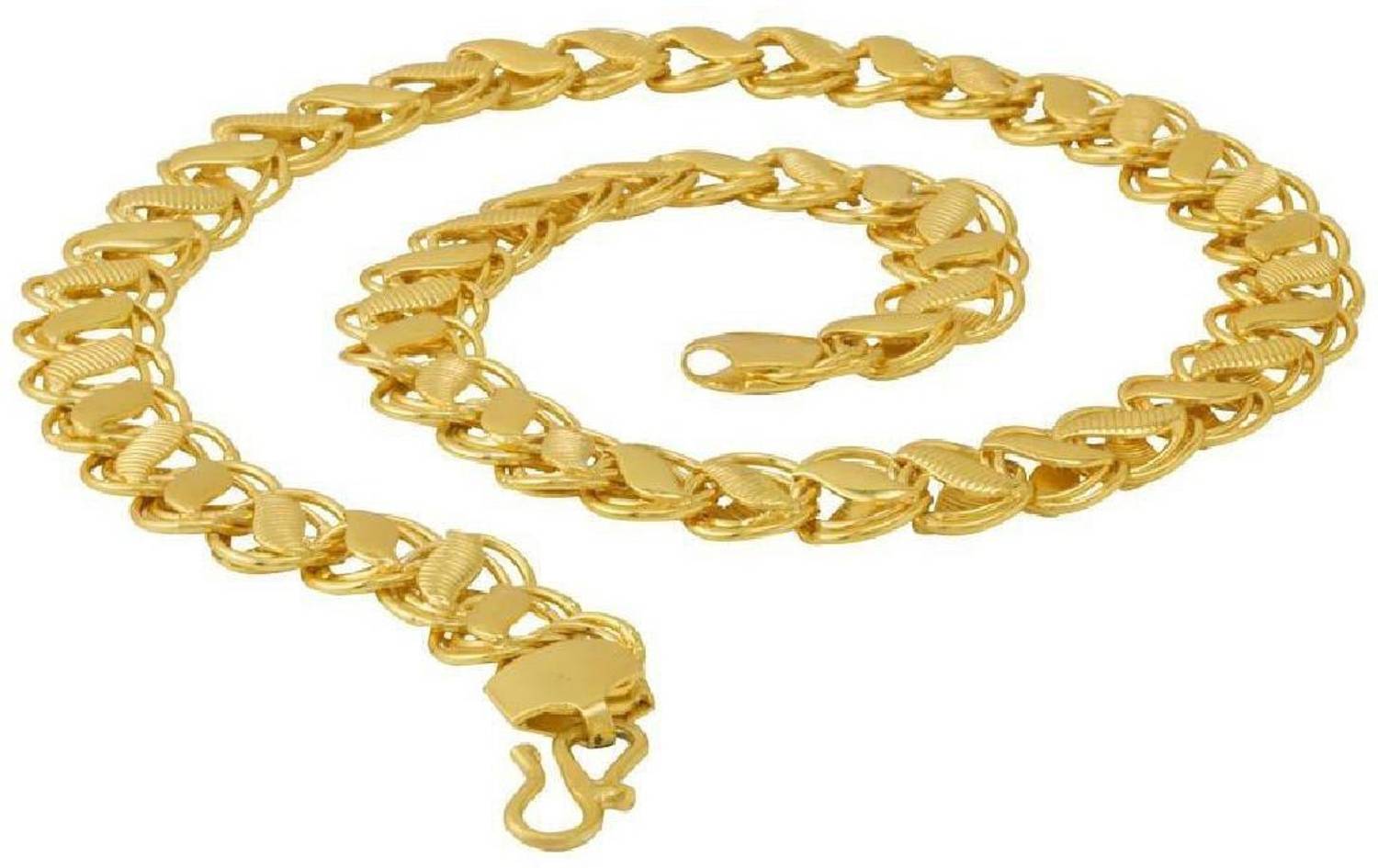 3SIX5 Artificial Classic Plain Gold-plated Plated Brass Chain