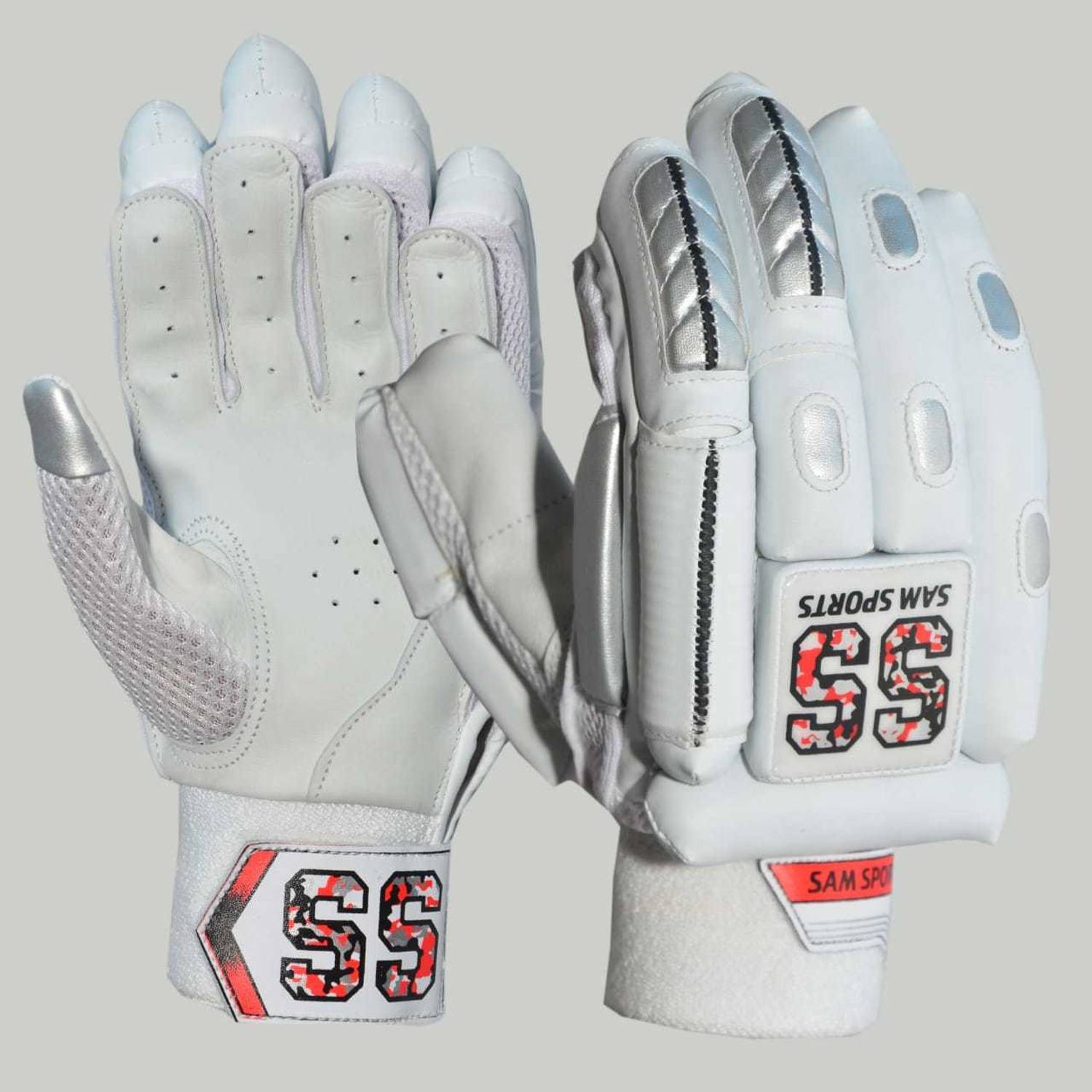 SAM SPORTS TEST Batting Gloves White - Image 1