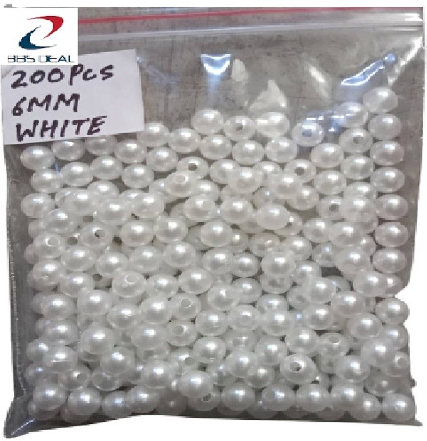 BBS DEAL 6mm Round Jewelry Making Glass Pearl Beads 200PCS