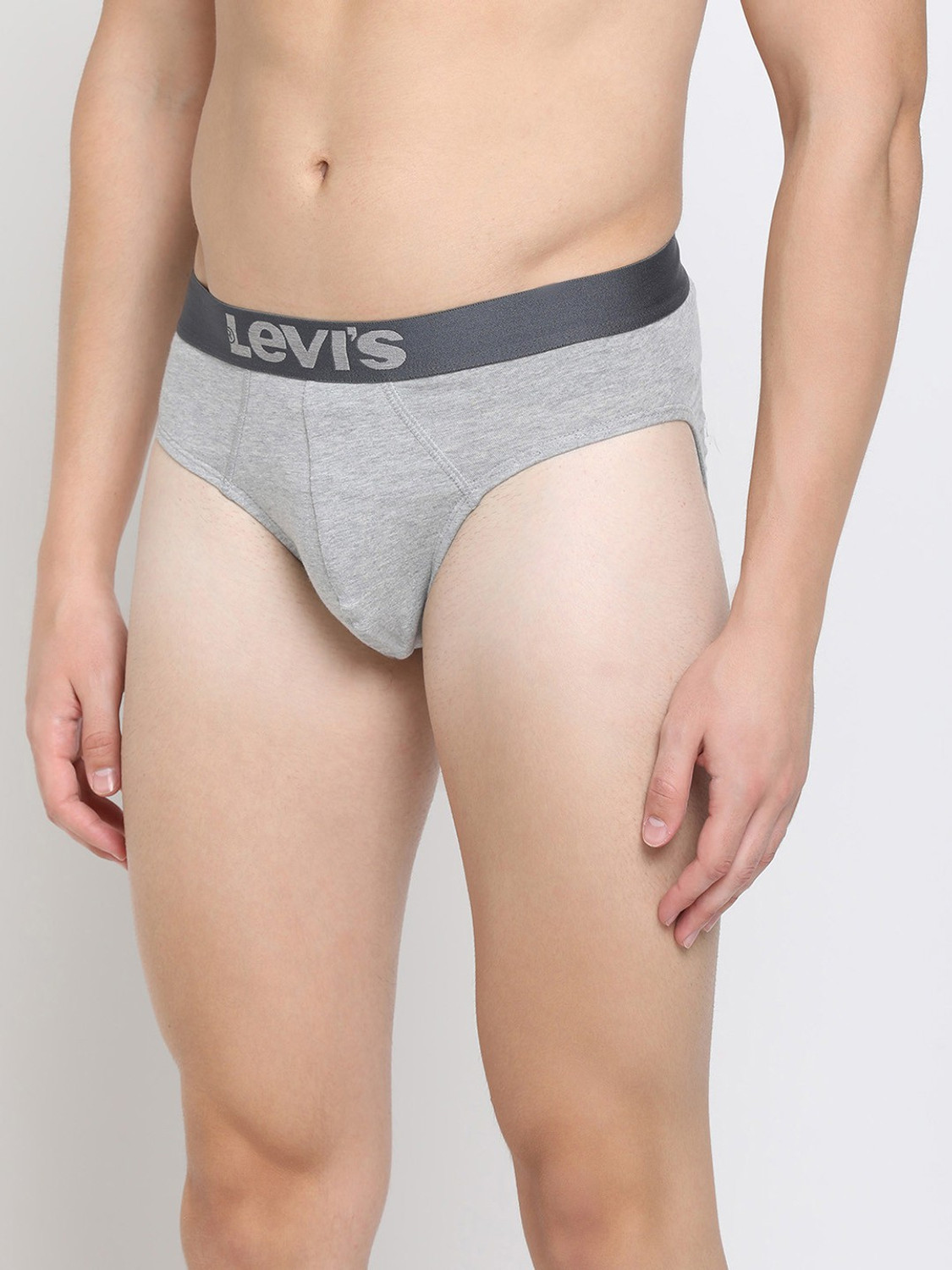 Image of LEVI'S Men 017 Cotton Strech Solid Mid Rise Brief