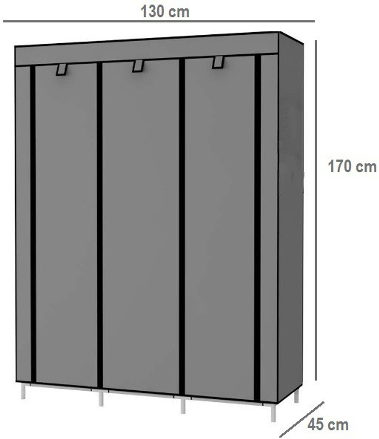 Image of FurniGully 6+ 2 Shelves Collapsible Wardrobe PP Collapsible Wardrobe