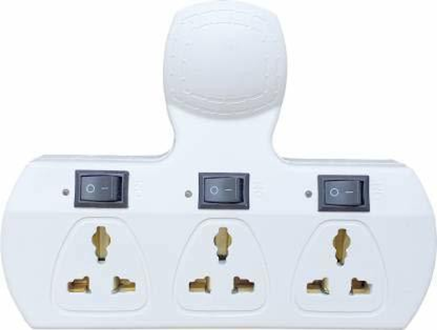 Image of VEEJAR 3 in 1 MULTIPLUG Cord (6Amp) white 3 Socket Extension Boards