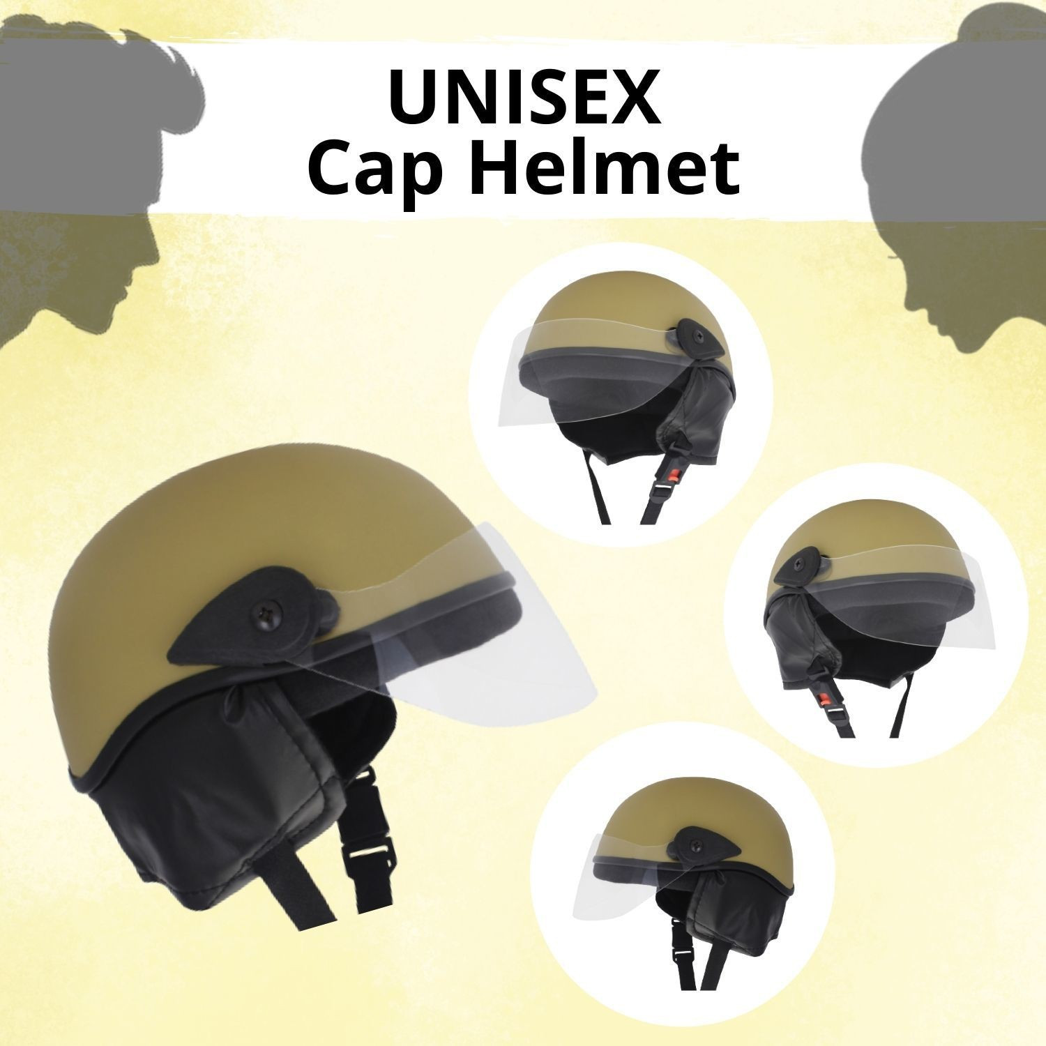 Image of Western Era Half Helmet Clear Visor for Men & Women Safety, Comfort Stylish Enhance Design Motorbike Helmet