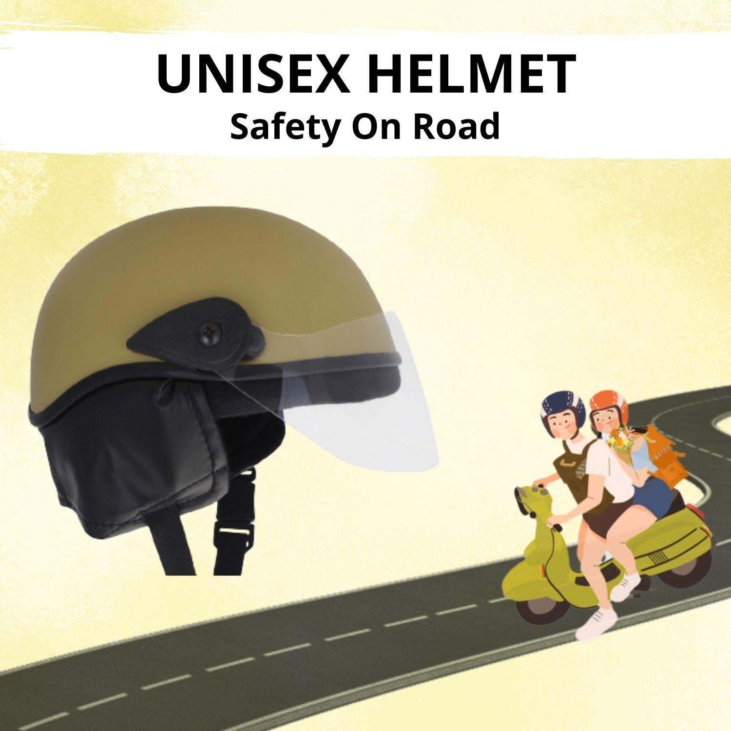 Image of Western Era Half Helmet Clear Visor for Men & Women Safety, Comfort Stylish Enhance Design Motorbike Helmet