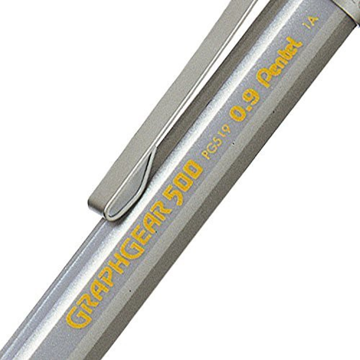 Image of PENTEL Graphgear 500 Mechanical Pencil, 0.9mm Lead, Grade HB, 1 x Graphgear Pencil, Silver Pencil